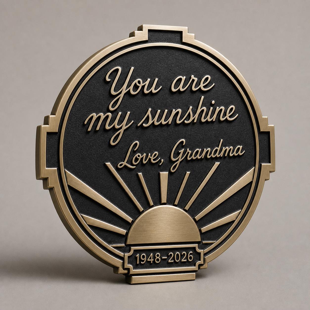 Custom Handwritten Message Plaque | Antique Brass Sign | Personalised Note Keepsake Gift