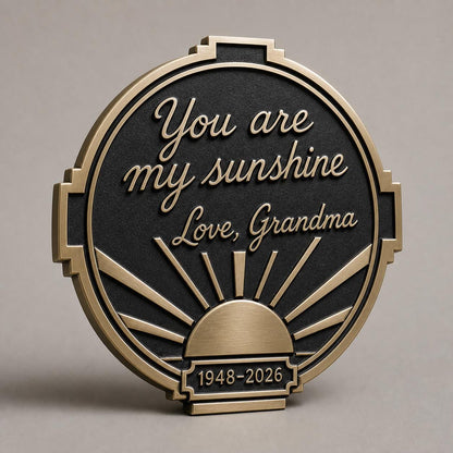 Custom Handwritten Message Plaque | Antique Brass Sign | Personalised Note Keepsake Gift