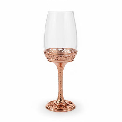 Personalised Wine Glasses Set | Electro-Formed Metal Base (Set of 1 or 2)
