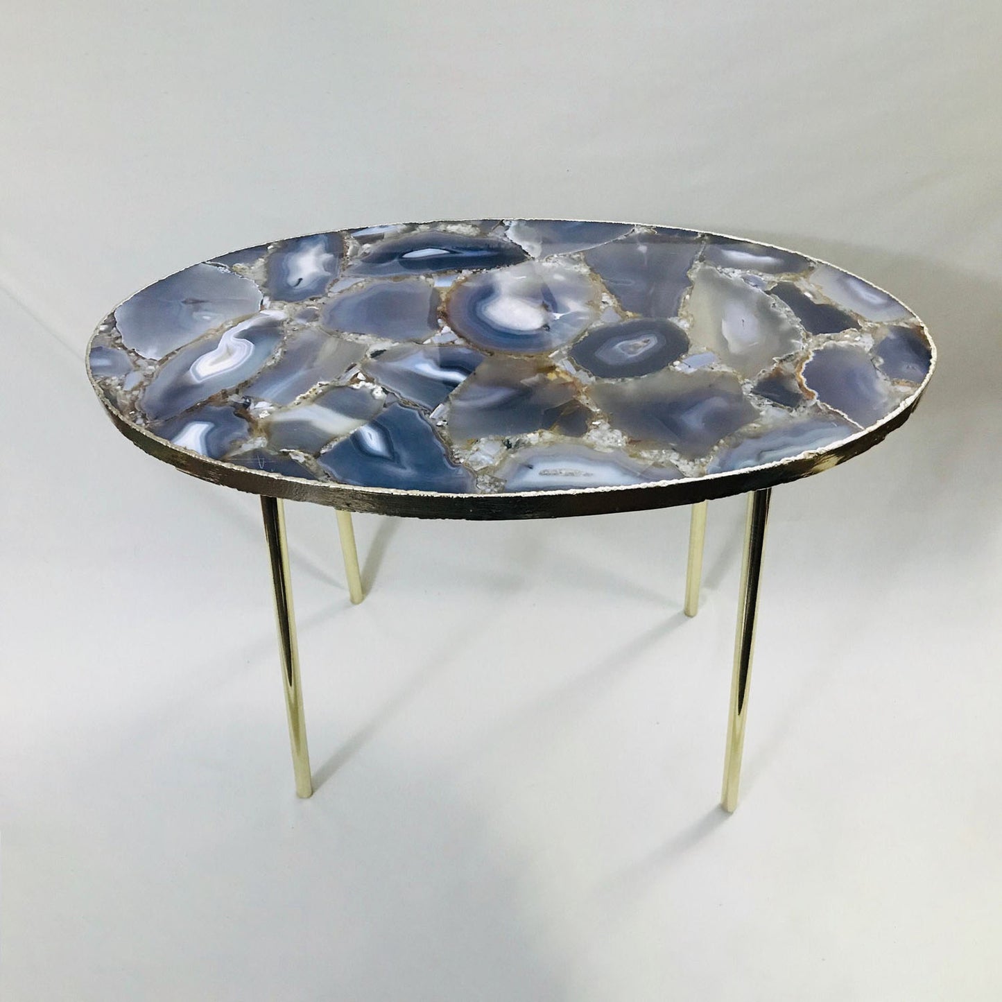 Oval Agate/Crystal/Gemstone/Quartz Organic Edge Side/Drink/Table