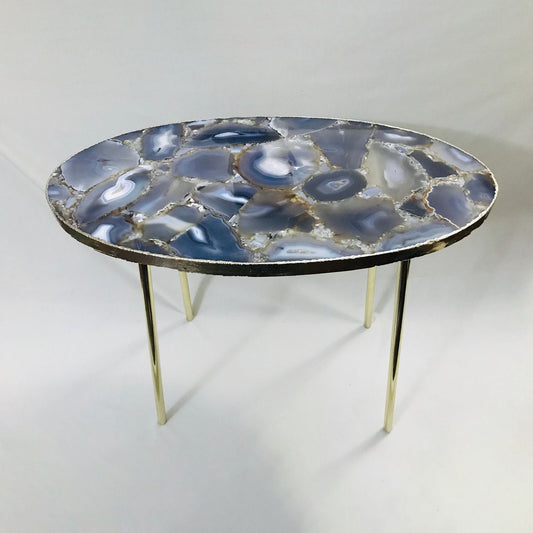 Oval Agate/Crystal/Gemstone/Quartz Organic Edge Side/Drink/Table
