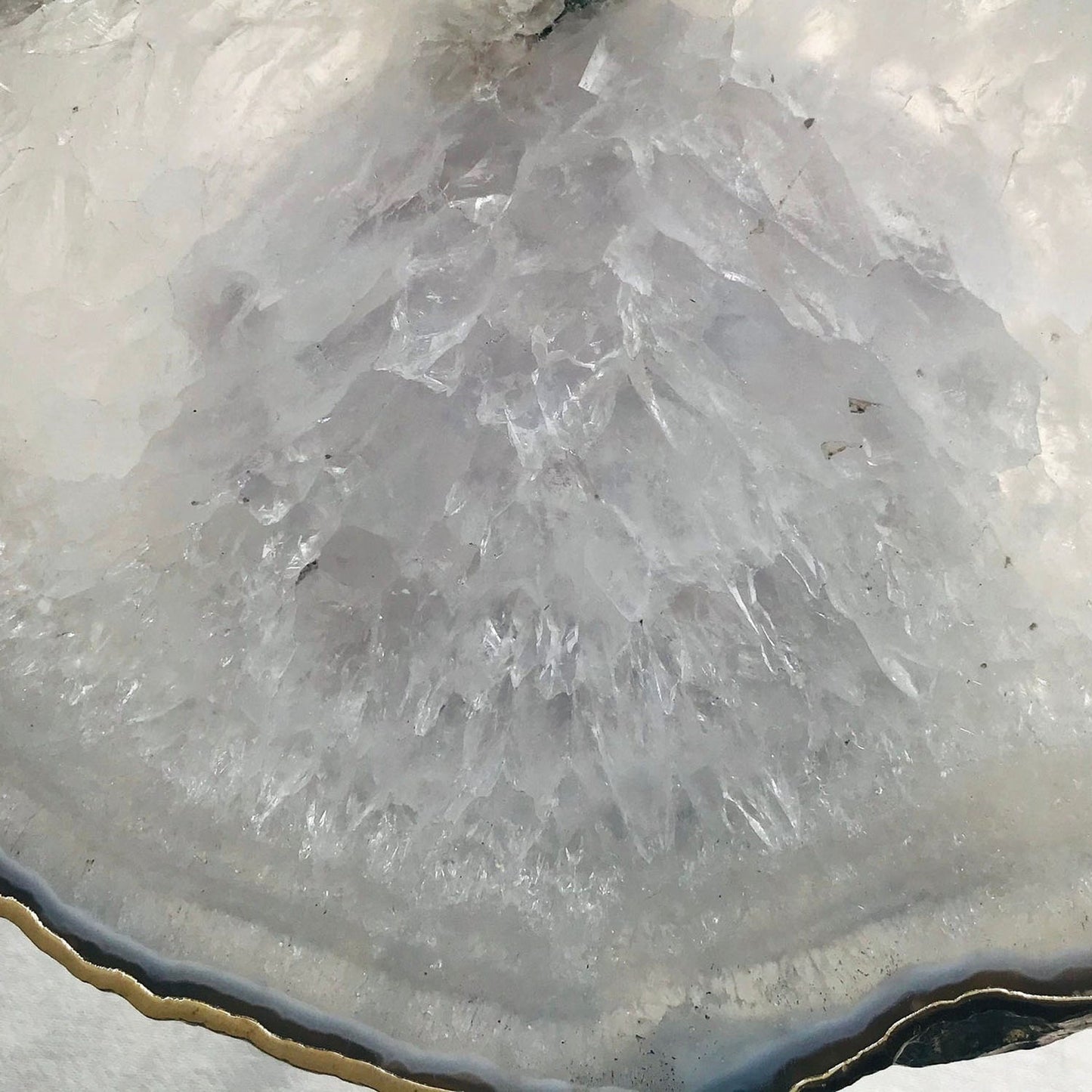 Small Grey Agate/Single Piece/Crystal/Gemstone/Quartz Organic Edge Side/Drink/Table