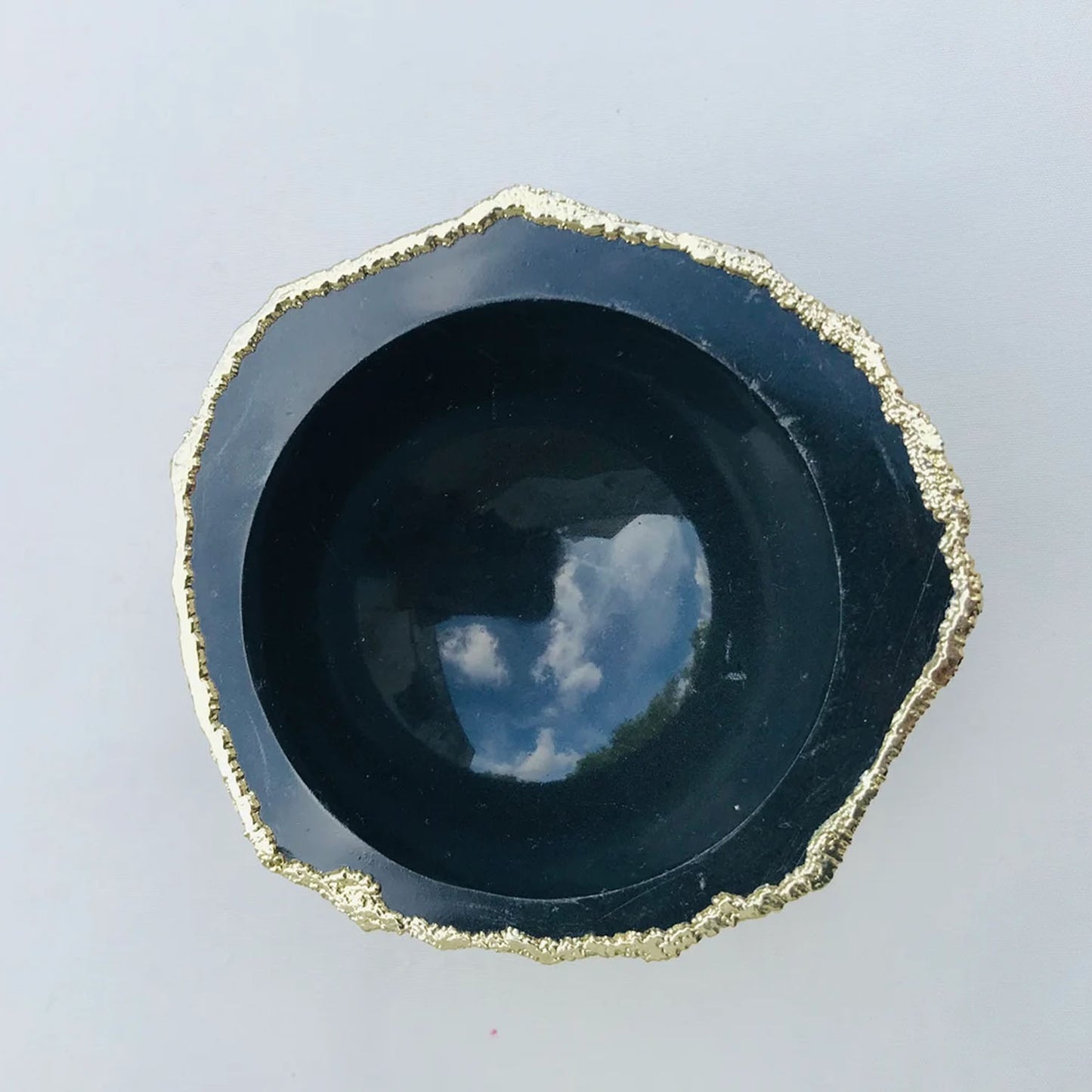 Black Agate Geode Nut/trinket/Jewellery Bowl
