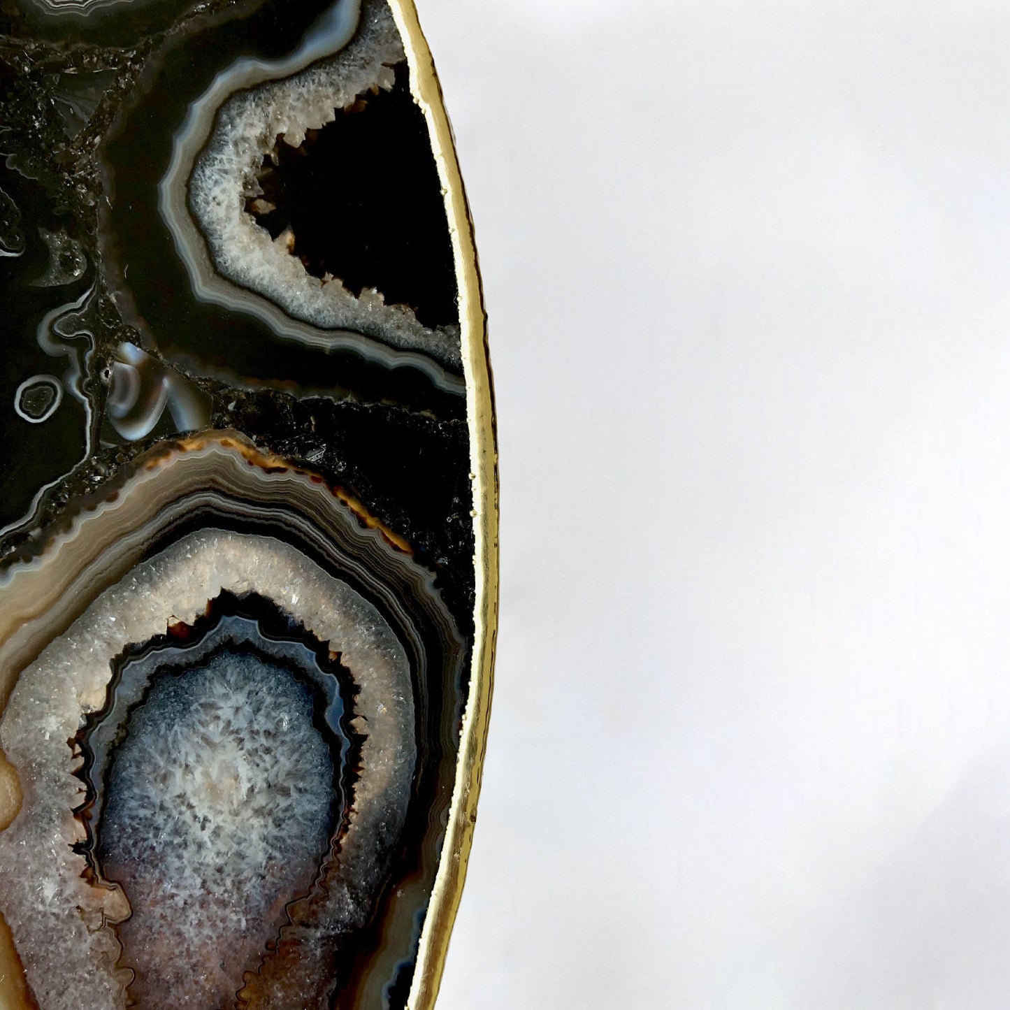 Black Agate Round Coffee/Side Table | 12", 14" or 16"