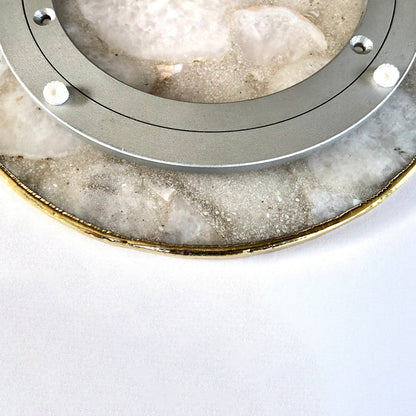 Black Agate LazySusan | Countertop | Turntable | Centrepiece |
