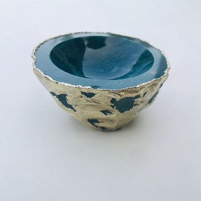 Green Blue Agate Geode Nut/trinket/Jewellery Bowl