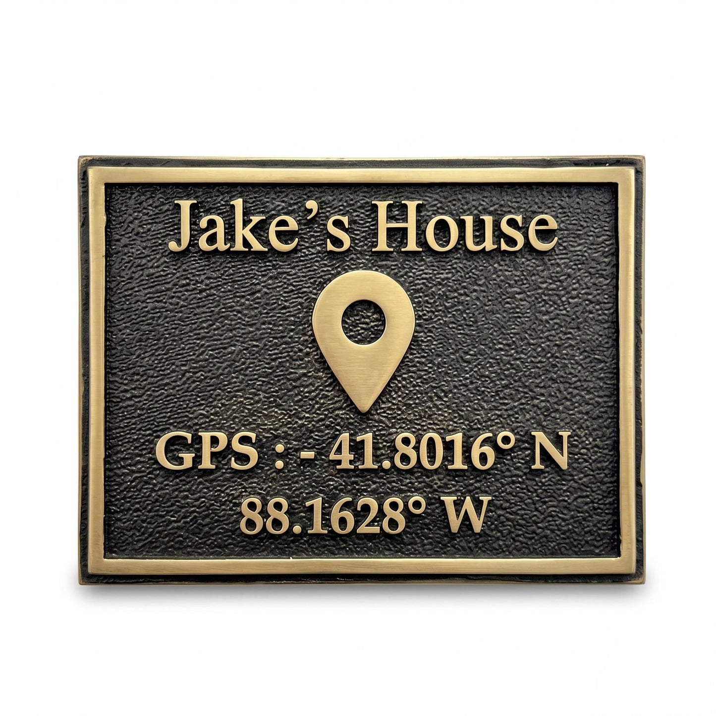 Personalized GPS Coordinates Plaque | Brass house plaque | Custom Brass Home Plaque | Housewarming Wedding Gift