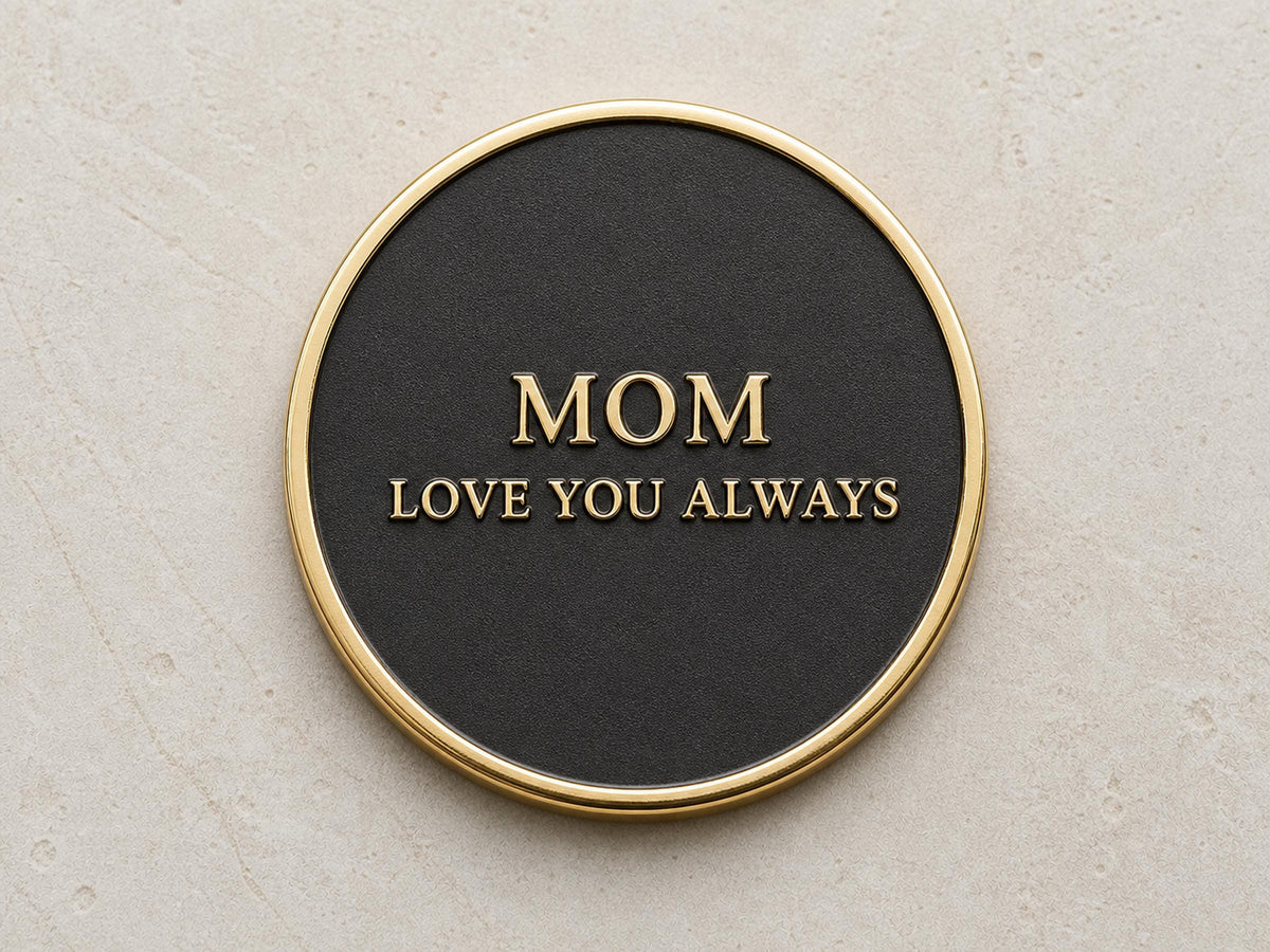Custom Fingerprint Memorial Plaque, Antique Brass Keepsake, Personalised Handwriting Remembrance Gift for Mom