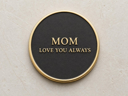 Custom Fingerprint Memorial Plaque, Antique Brass Keepsake, Personalised Handwriting Remembrance Gift for Mom