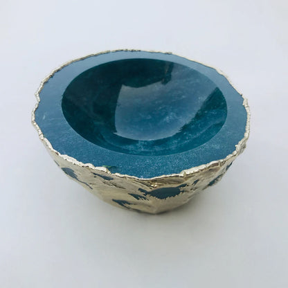 Green Blue Agate Geode Nut/trinket/Jewellery Bowl