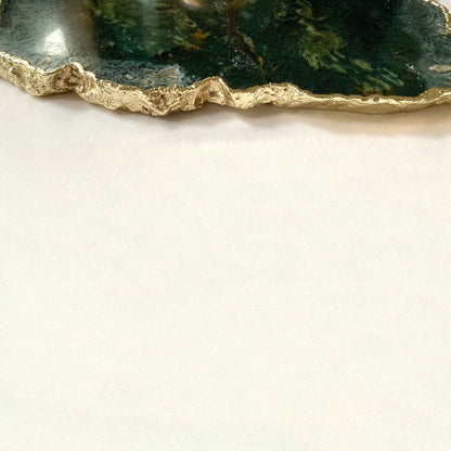 Large Green Agate Cheese Platter/Tray/Personalised Momentos/Sign Boards - 10"x15"