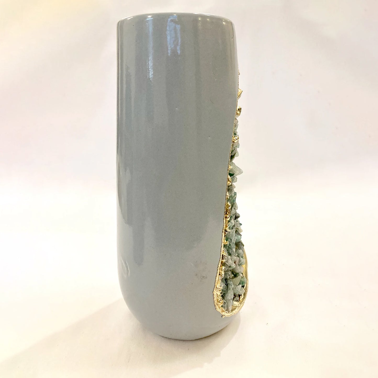 Set of 2 Grey Ceramic Vases
