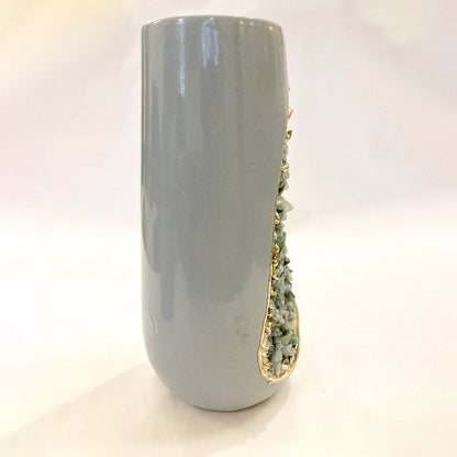 Set of 2 Grey Ceramic Vases