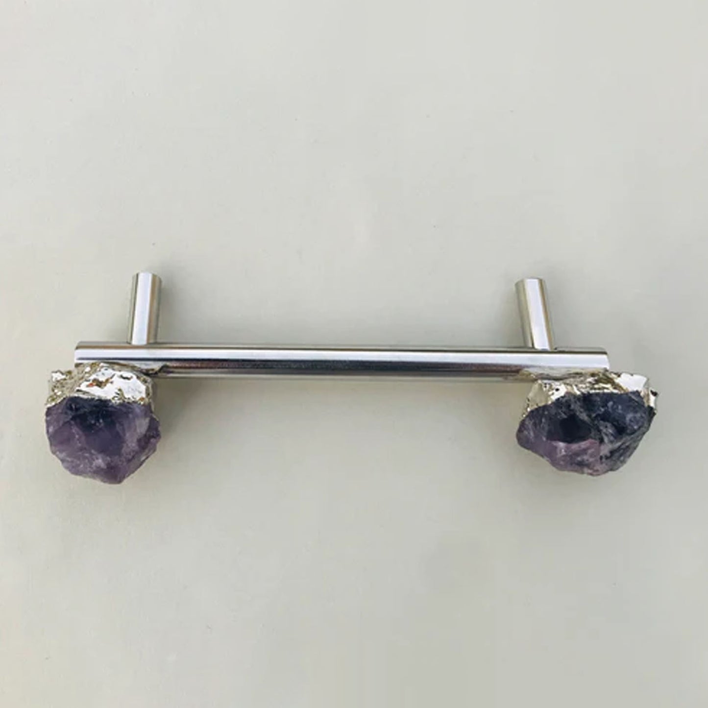Set of 4 - Cabinet/Door/Drawer/Kitchen Handle and Pull - Amethyst/Agate/Quartz  stainless steel handles