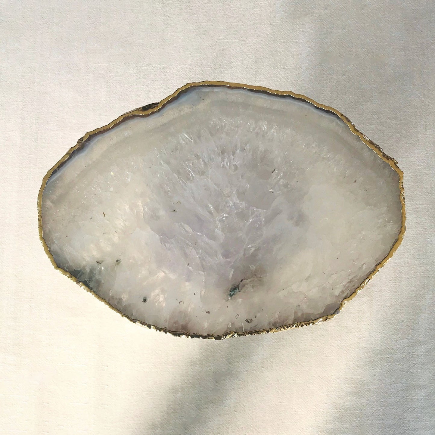 Small Grey Agate/Single Piece/Crystal/Gemstone/Quartz Organic Edge Side/Drink/Table