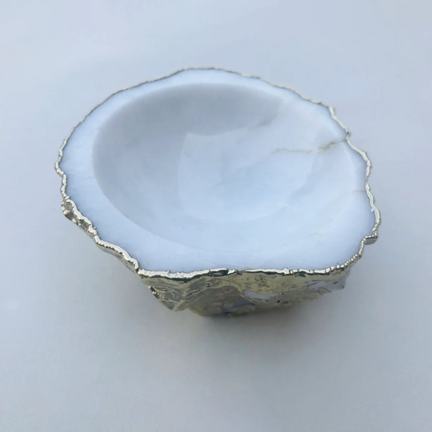 White Agate Geode Nut/trinket/Jewellery Bowl