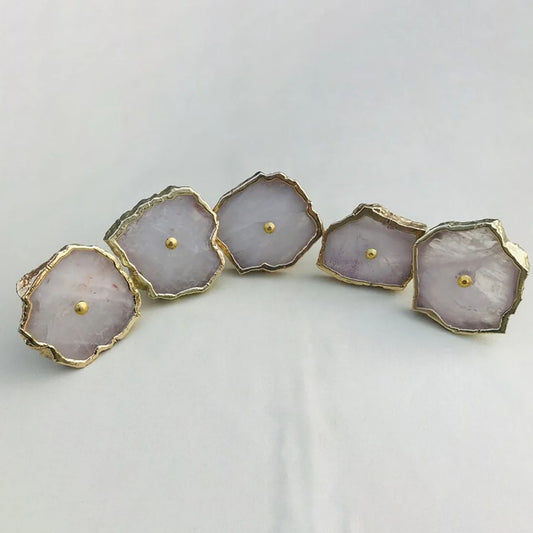 Set of 6 Rose Quartz Classic Vintage Finish Cabinet Drawer Pull Wardrobe Dresser Interior Decorative Handle