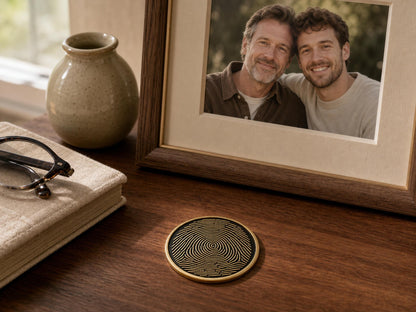 Custom Fingerprint Memorial Plaque, Antique Brass Fingerprint Keepsake, Personalised Handwriting Remembrance Gift