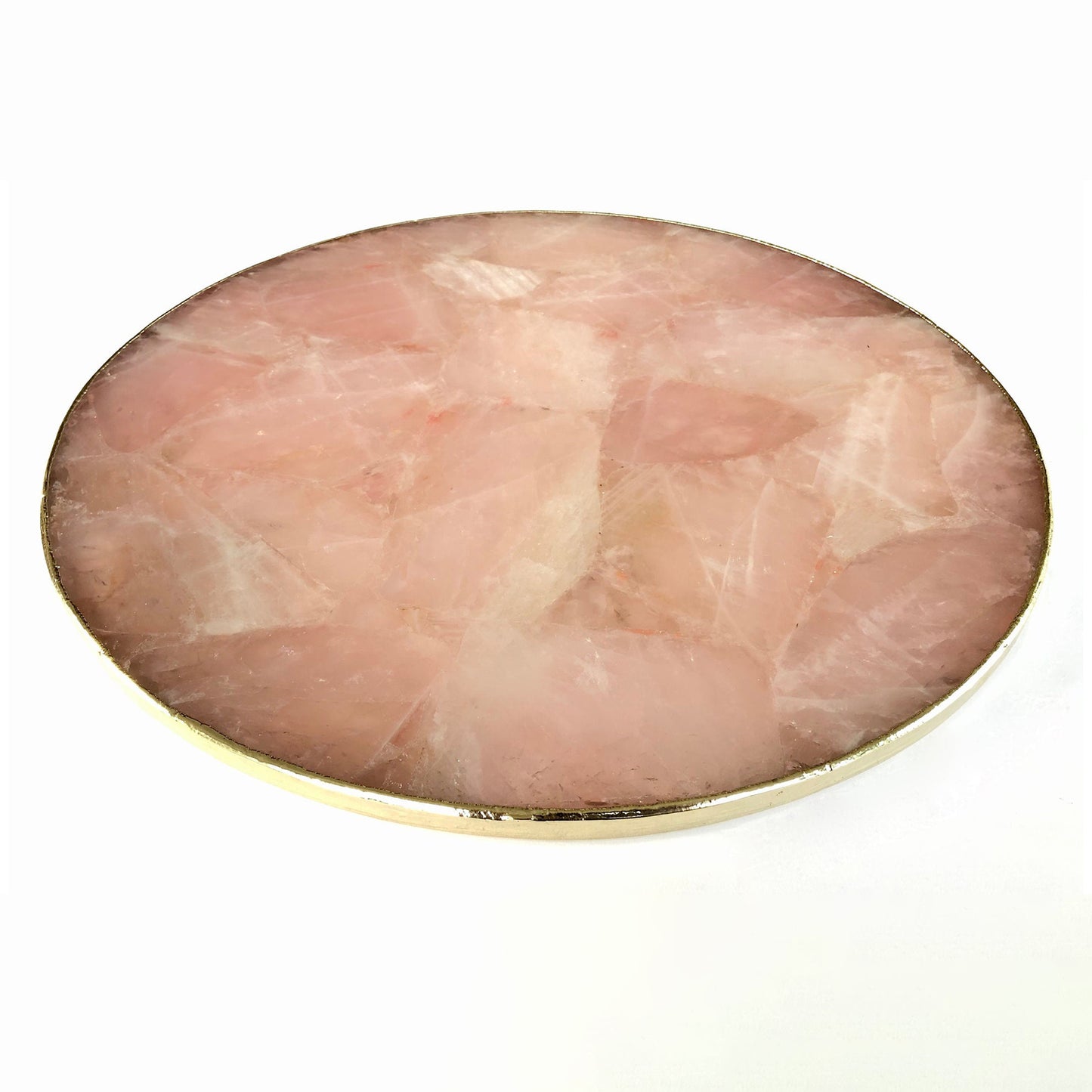 Rose Quartz Agate LazySusan | Countertop | Turntable | Centrepiece
