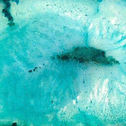 Small Aqua Agate/Single Piece/Crystal/Gemstone/Quartz Organic Edge Side/Drink/Table