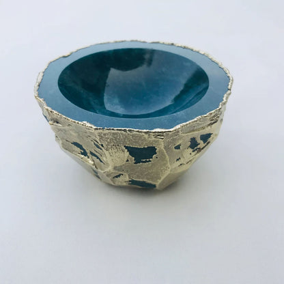 Green Blue Agate Geode Nut/trinket/Jewellery Bowl