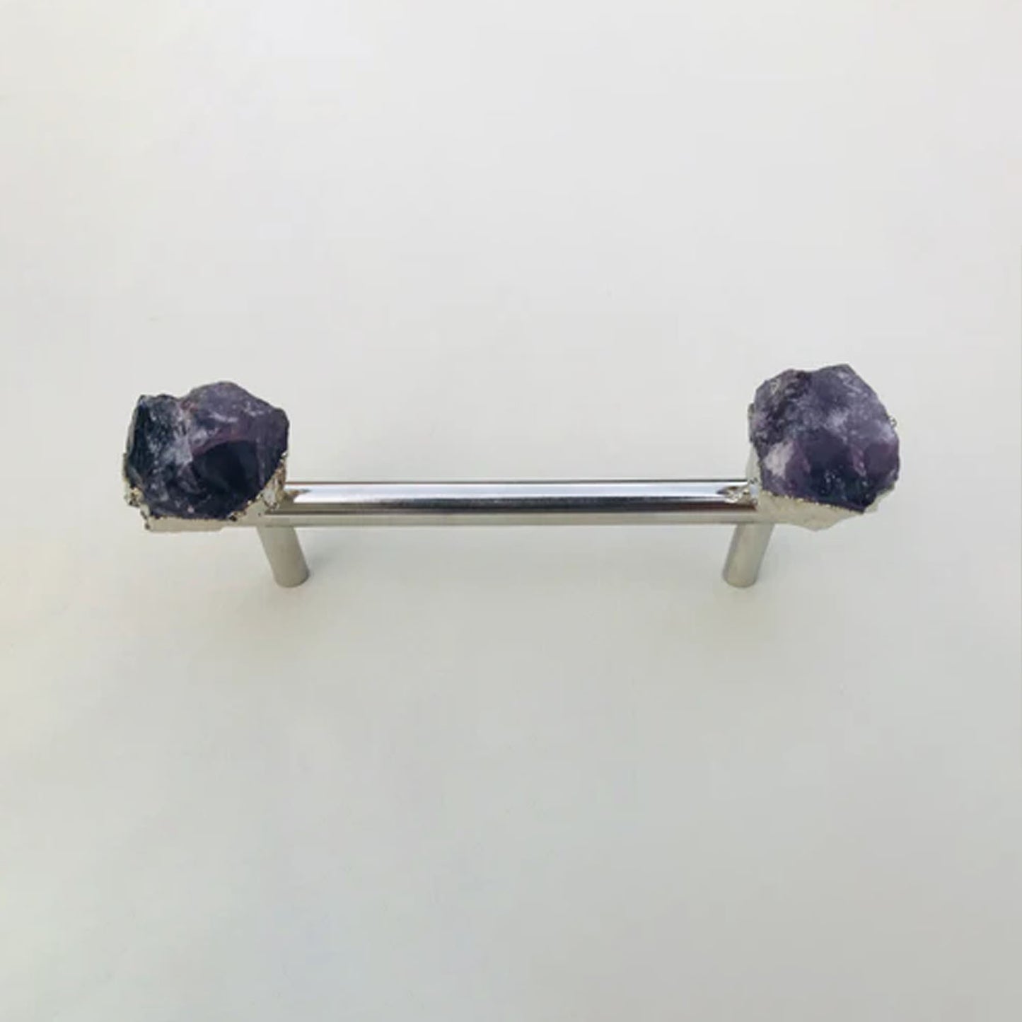 Set of 4 - Cabinet/Door/Drawer/Kitchen Handle and Pull - Amethyst/Agate/Quartz  stainless steel handles