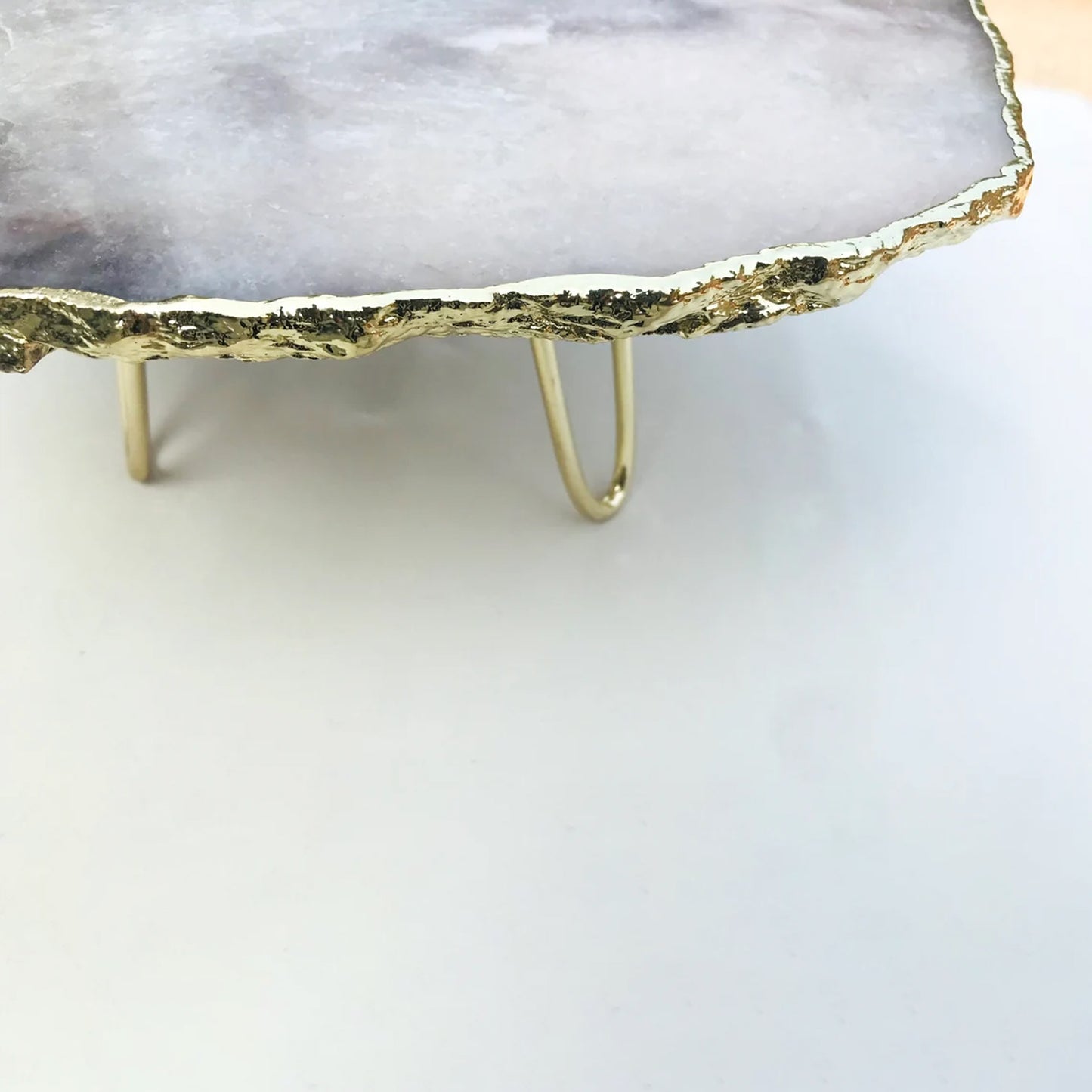 Grey Agate Quartz Cake Stand/Centrepiece/Display Stand/Tray