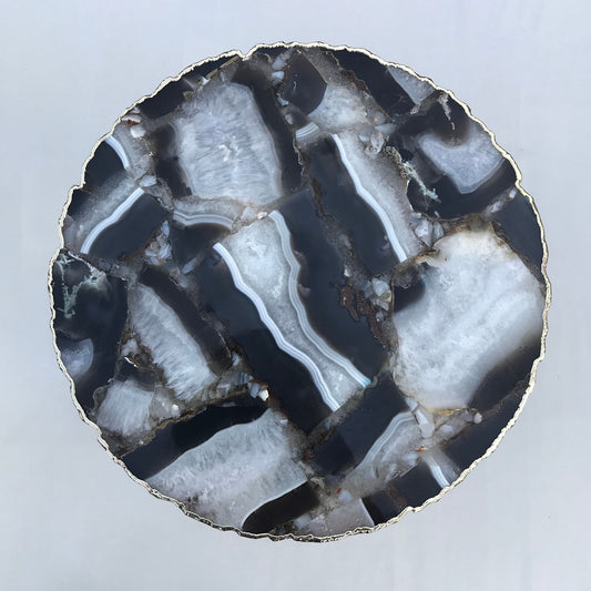 Wild/Brown Agate Round Edge Side/Coffee Table
