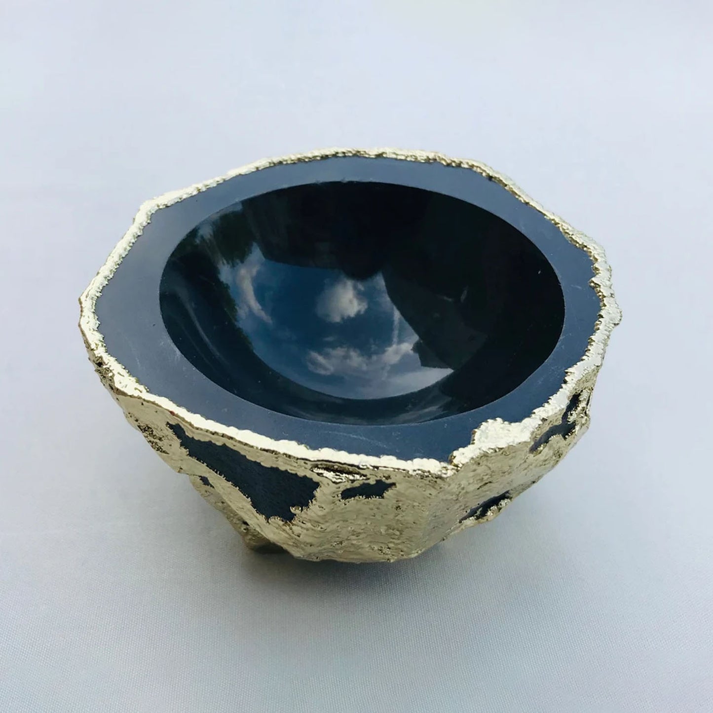 Black Agate Geode Nut/trinket/Jewellery Bowl