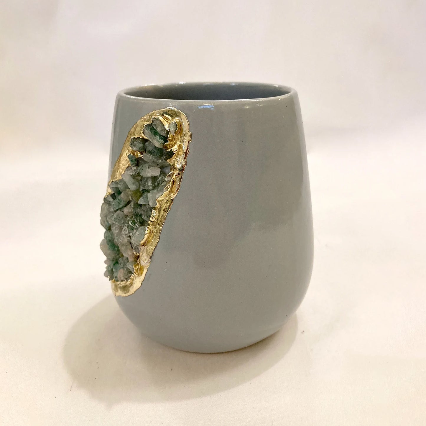 Set of 2 Grey Ceramic Vases