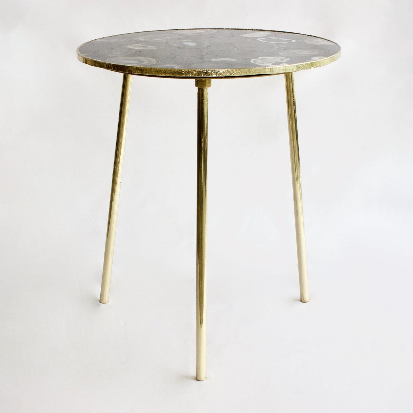 Black Agate Round Coffee/Side Table | 12", 14" or 16"