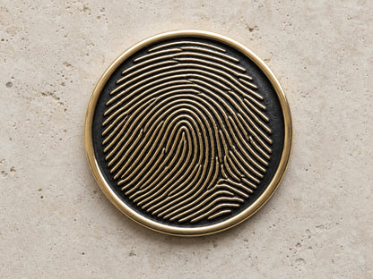 Custom Grandpa Thumbprint Memorial Plaque, Antique Brass Keepsake, Personalised Handwriting Remembrance Gift