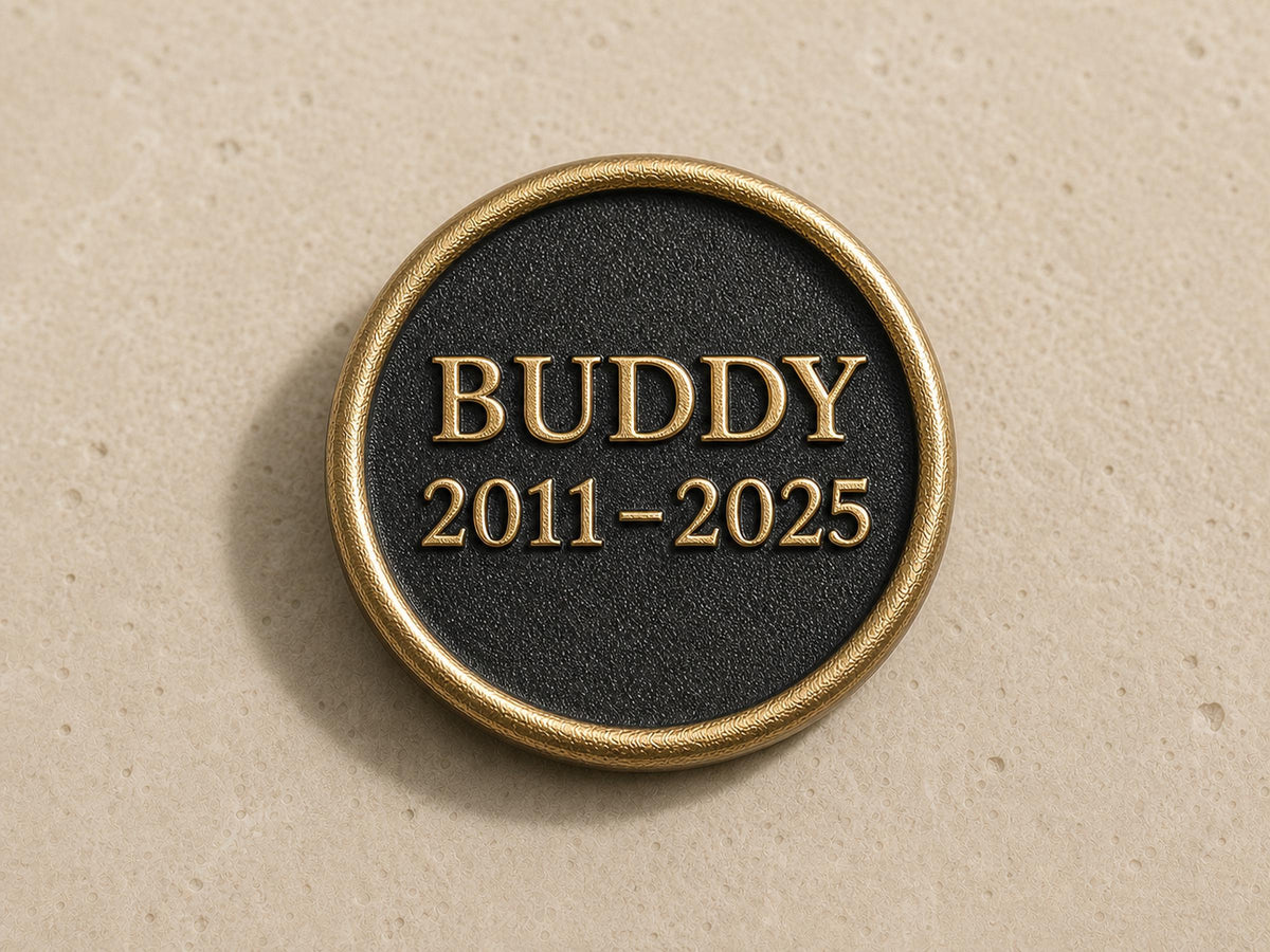 Custom Dog Paw Memorial Plaque, Antique Brass Keepsake, Personalised Dog Paw Print Ornament