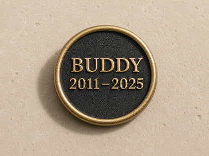 Custom Dog Paw Memorial Plaque, Antique Brass Keepsake, Personalised Dog Paw Print Ornament