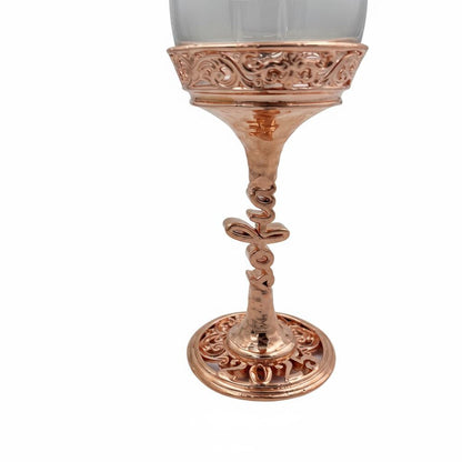 Personalised Wine Glasses Set | Electroformed Stem & Base, Wedding Gift (Set of 1 or 2)