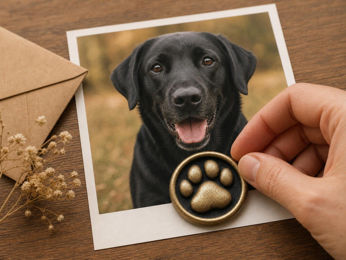 Custom Dog Paw Memorial Plaque, Antique Brass Keepsake, Personalised Dog Paw Print Ornament