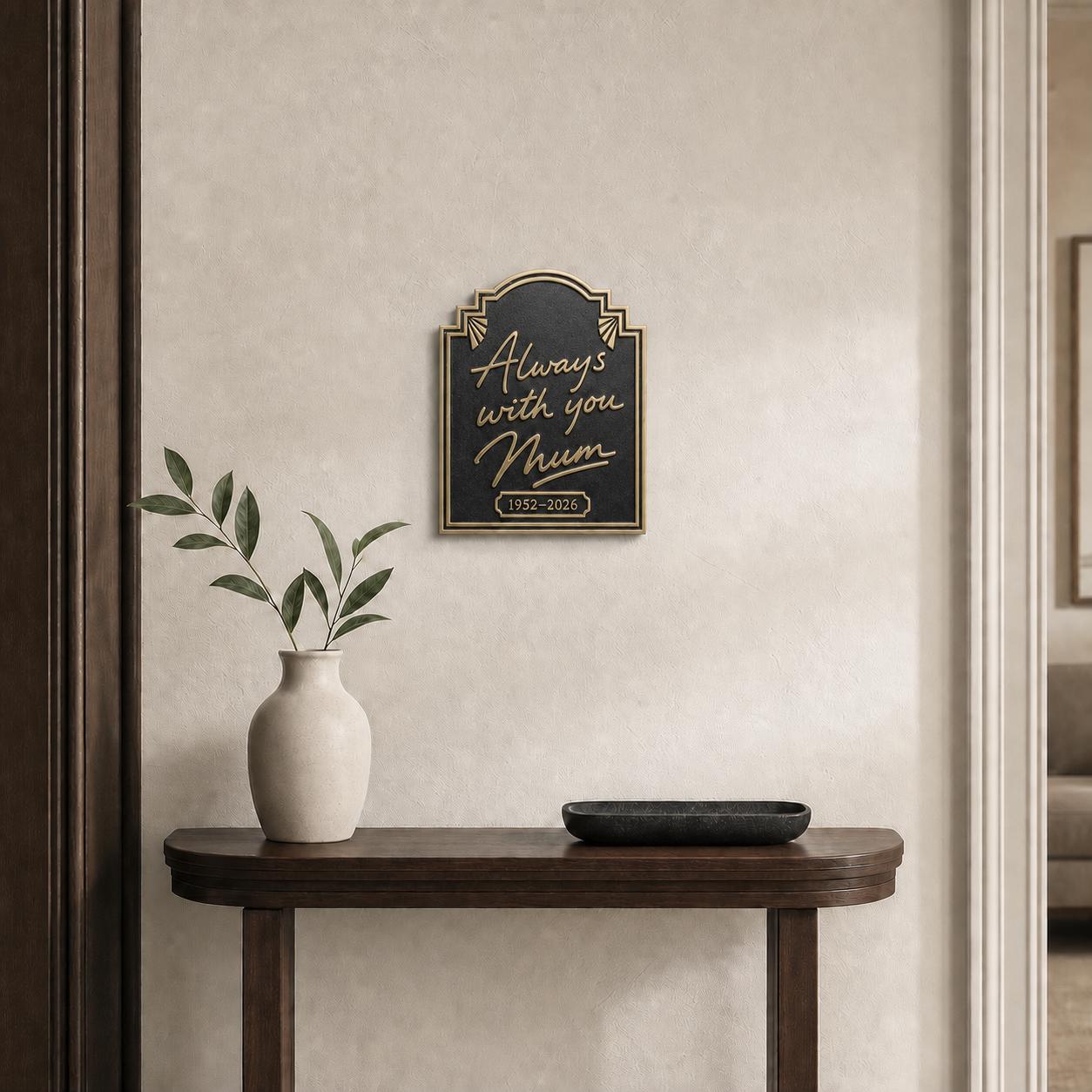 Custom Handwritten Message Plaque | Antique Brass Sign | Personalised Note Keepsake Gift