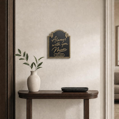 Custom Handwritten Message Plaque | Antique Brass Sign | Personalised Note Keepsake Gift