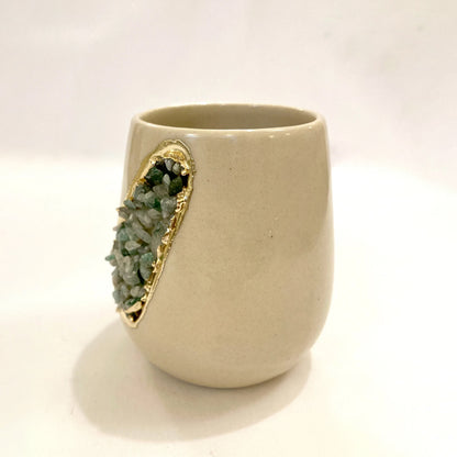 Set of 2 Cream Ceramic Vases