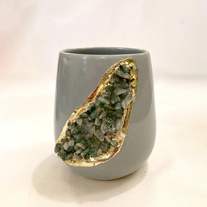 Set of 2 Grey Ceramic Vases