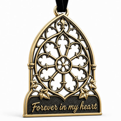 Large Personalized Memorial Ornament | Antique Brass Keepsake | Christmas Tree Decor