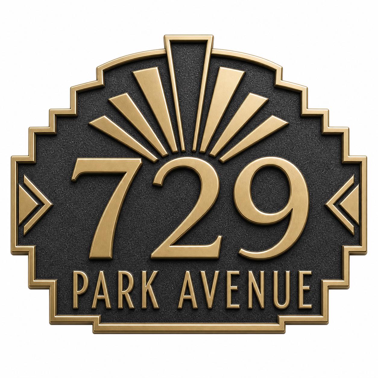 Personalised House Number Sign | Antique Brass Address Plaque | Custom Street/Family Name Board