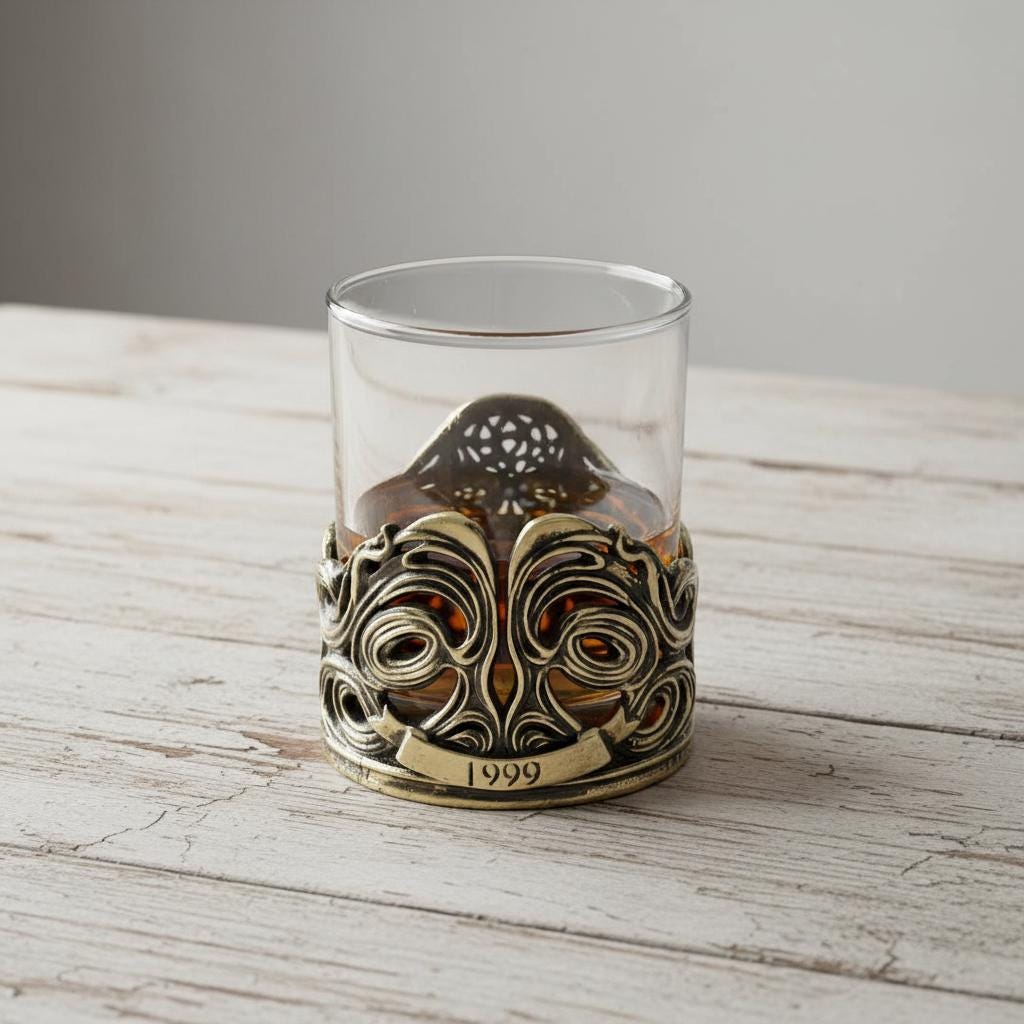 Personalized Jeweled Skull Whiskey Glass – Name on the Band, 10 oz