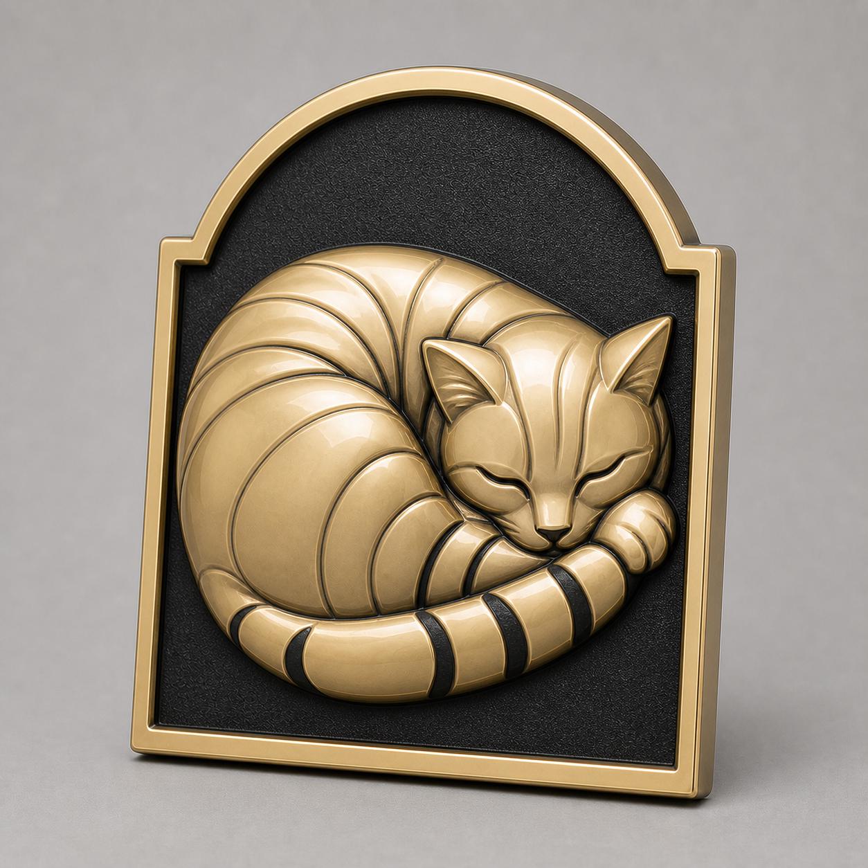 Custom Pet Portrait Relief Plaque | Raised Antique Brass Dog or Cat Wall Art