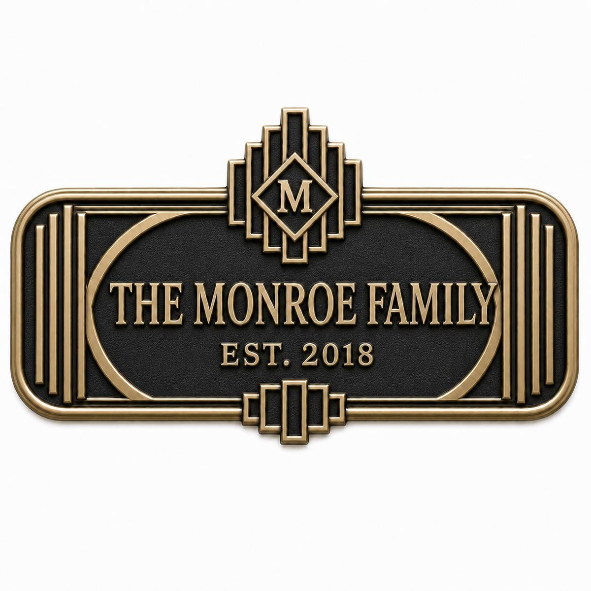 Personalised House Name Sign | Antique Brass Address Plaque | Custom Family Plaques