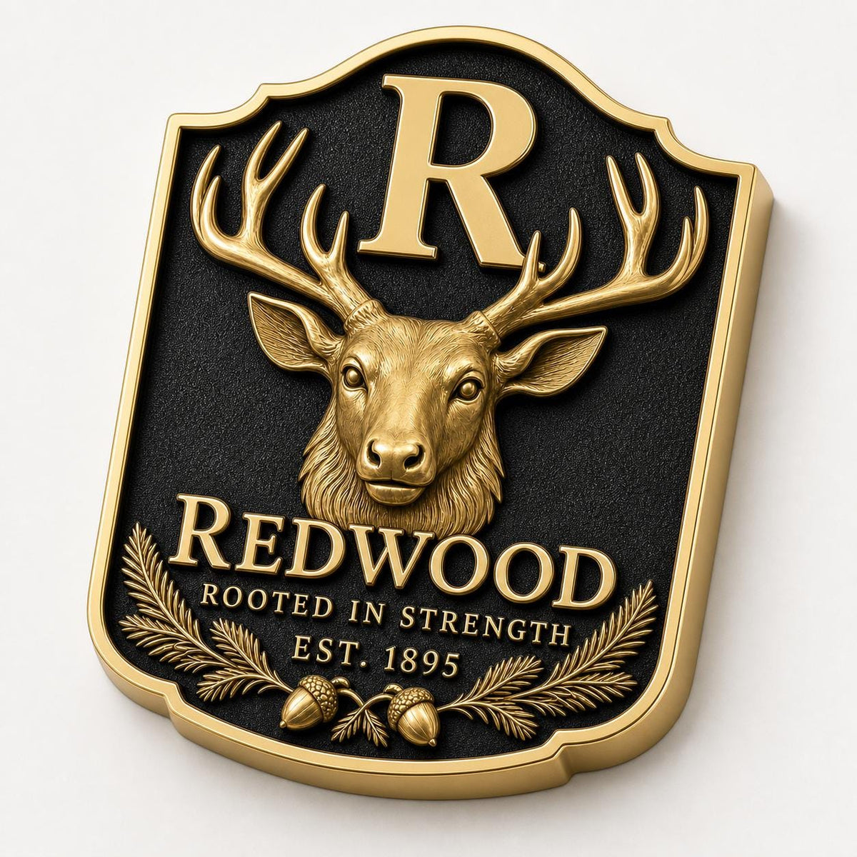 Personalised Family Crest Plaque | Custom Coat of Arms, Surname & Motto | Antique Brass Wall Decor
