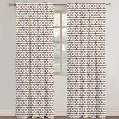 Amalthea - Set of 2 Panels Crewel Embroidered Curtains | Linen Cotton Mix | Fully Embroidered | Lined