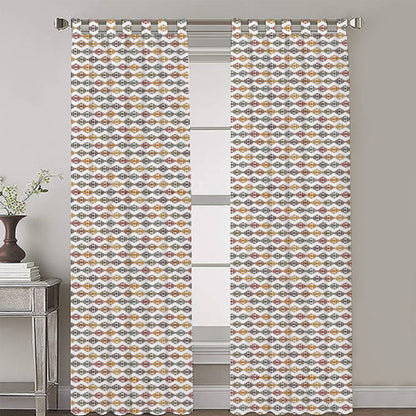 Amalthea - Set of 2 Panels Crewel Embroidered Curtains | Linen Cotton Mix | Fully Embroidered | Lined
