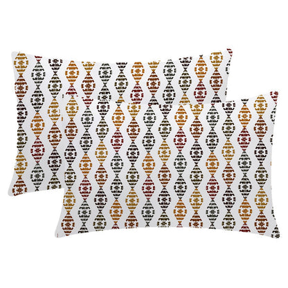 Amalthea  - Set of 4 Pieces | Cotton Linen Fabric | Crewel Embroidered | Pillow/Cushion Cover Set | With or Without Insert