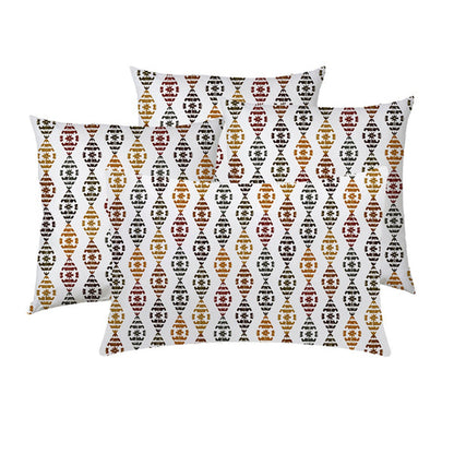 Amalthea  - Set of 4 Pieces | Cotton Linen Fabric | Crewel Embroidered | Pillow/Cushion Cover Set | With or Without Insert